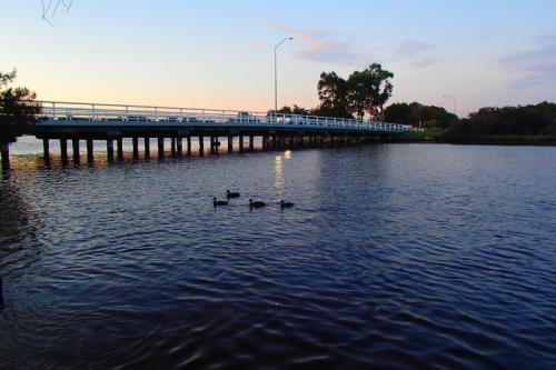 View of bridge over Canning River