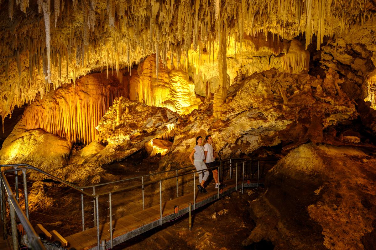 Couple standing in Jewel Cave.