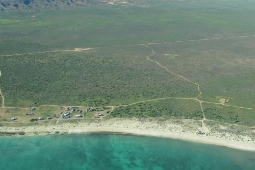 view of point billie campground from a plane