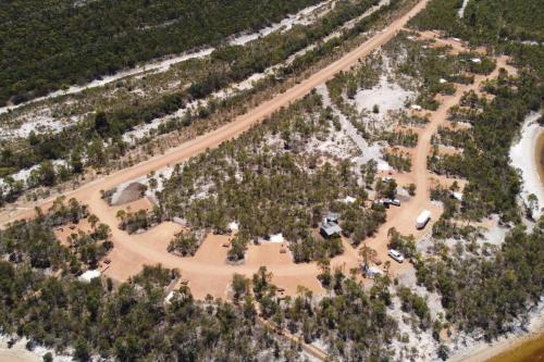 Aerial view of David Ugle Campground
