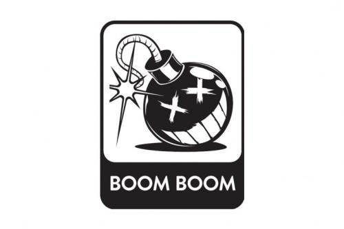 Graphic logo for Boom Boom