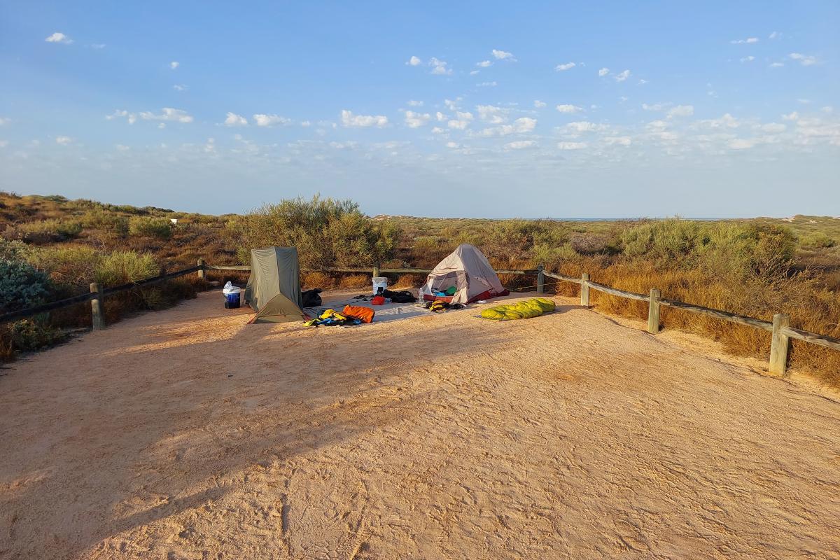 Compacted gravel campsite at Bungarra